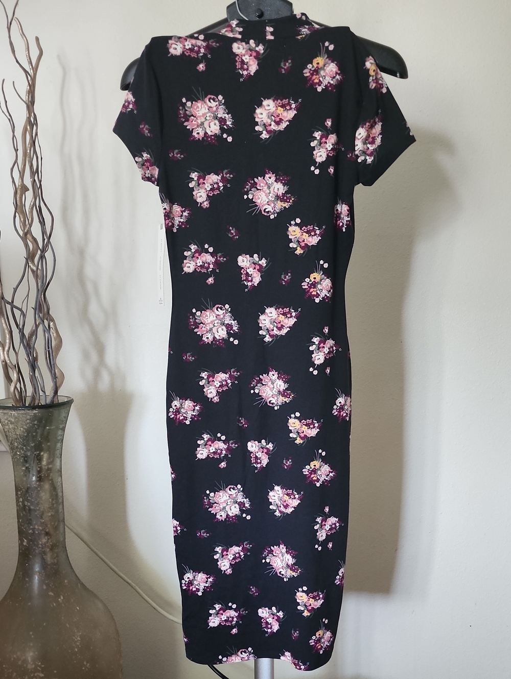 Almost Famous Black Floral Bodycon